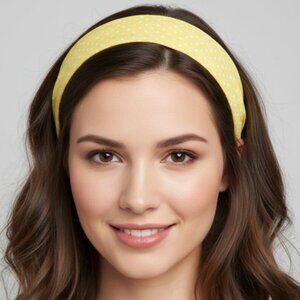 Yellow Polka Dot Headband, Women's Headband, Hair Accessories